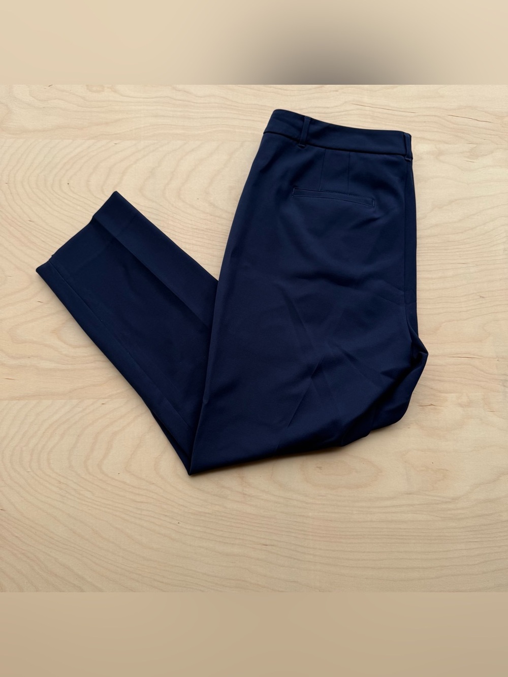 White House Black Market Comfort Stretch Dress Pants Navy Straight Leg Curvy 14